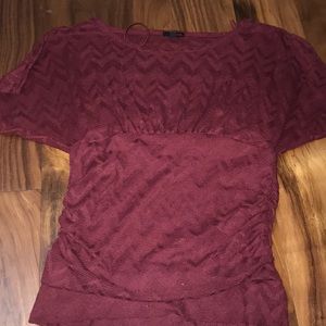 Burgundy top